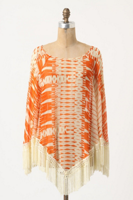 Streaked Gossamer Poncho