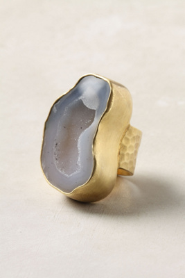 Cloudy Geode Ring