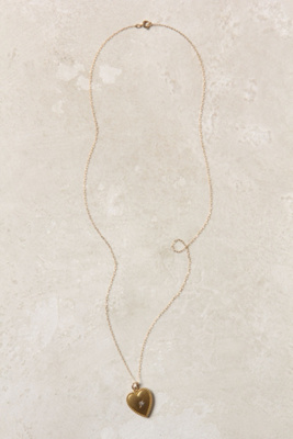 Diamond & Gold Heart Necklace
