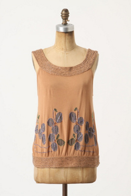 Beaded Violet V-Back