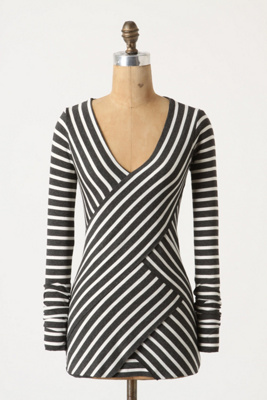 Striped Intersection Top