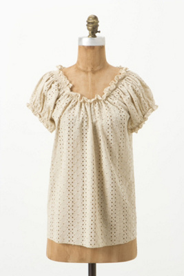 Smocked Eyelet Blouse