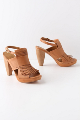 Draped Fringe Heels