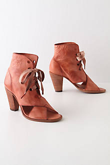 Tie-Crossed Leather Boots