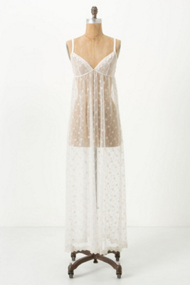 Embroidered Mesh Chemise