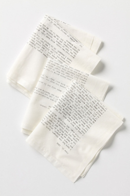 Literary Correspondence Napkin Set
