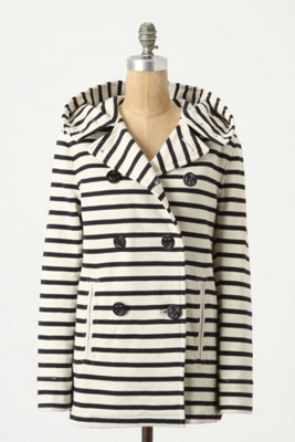 Striped Jersey Peacoat
