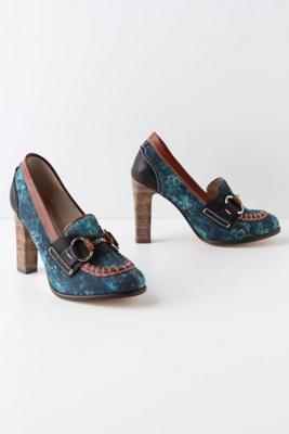 Floral Silk Loafers