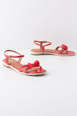 Glossed Bow Sandals