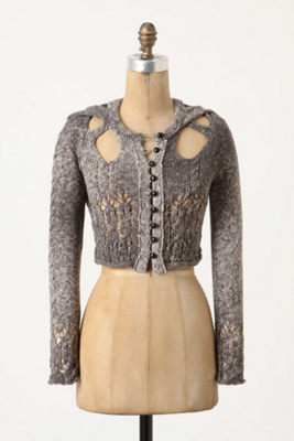 Cropped Keyhole Cardigan