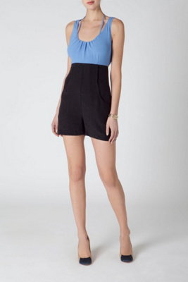 Petite Colorblocked Romper