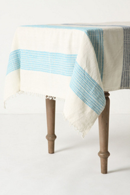 Dashed Azure Tablecloth