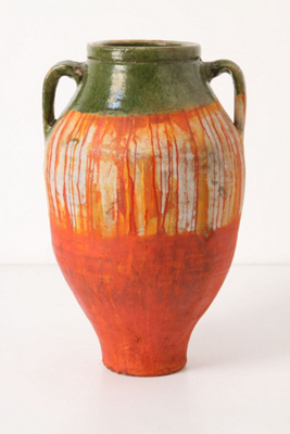 Dripped Olea Pot, Orange