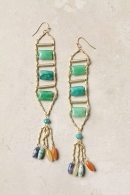 Stone Tassel Earrings