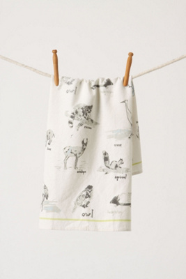 Field Guide Dishtowel, Animals