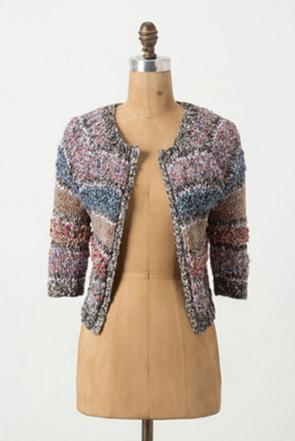 Handknit Tape Yarn Cardigan 