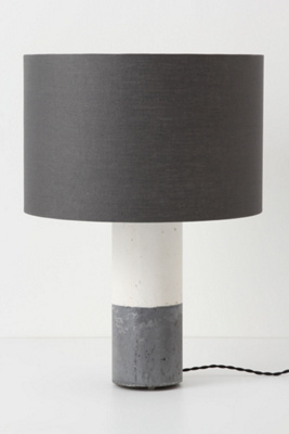 Banded Concrete Lamp Ensemble