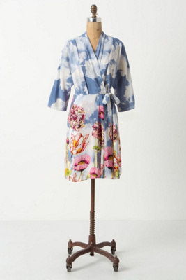 Hydrangea Silk Robe