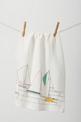 Sailboats Dishtowel
