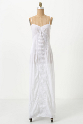Pintucked Ladder Maxi Chemise