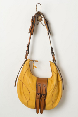 Splashed Buckled Hobo - Anthropologie.com :  tan yellow bag accessories