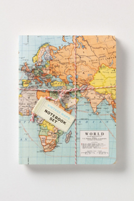 Vintage Map Notebooks
