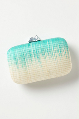Brilliant Haze Clutch, Aqua