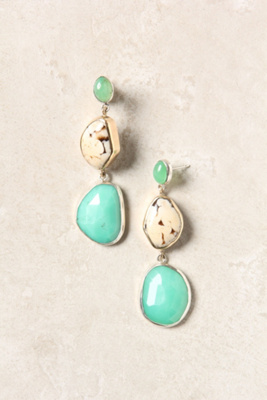 Chrysoprase & Peanut Wood Drops