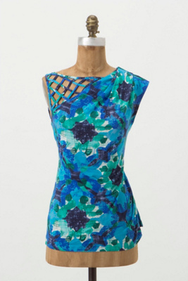 Floral Squared Shoulder Top