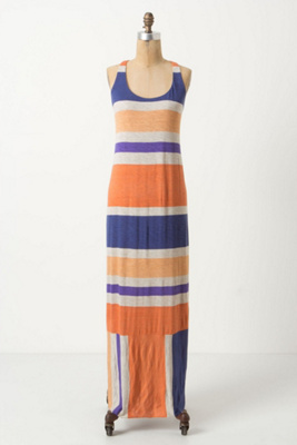 Striated Maxi Dress