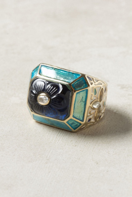 Carved Bluebell Ring