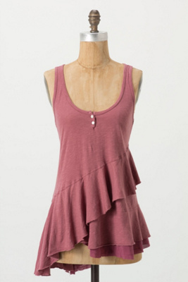 Ruffle-Crossed Scoopneck