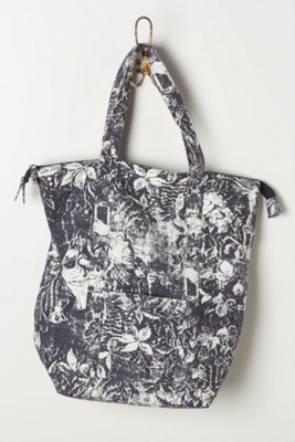 Tall Toile Tote