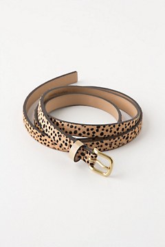 Leopard-Spotted Skinny Belt