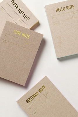 Cute letterpress notepads