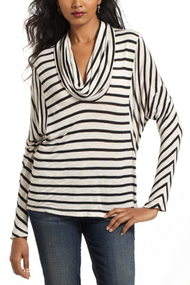 Striped Cowlneck Dolman 