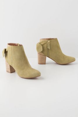 Shimmered Bow-Back Booties
