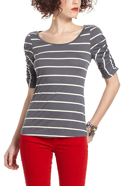 Wrapped-Ruched Tee