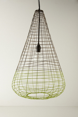 Small Woven Wire Pendant Lamp