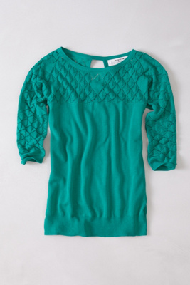 Diamond Pointelle Pullover
