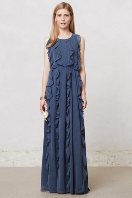 Ruffle Stream Maxi Dress