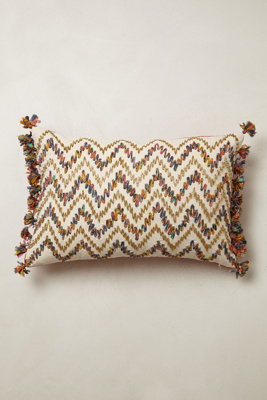 Beaded Metallic Cushion