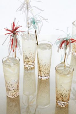 Champagne Bubbles Highball Glass Set