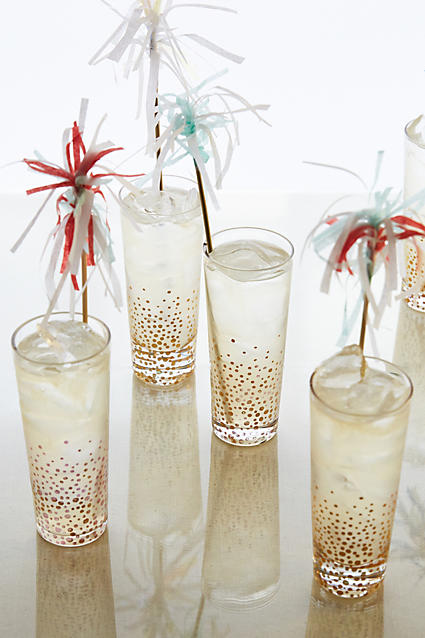 Champagne Bubbles Highball Glasses