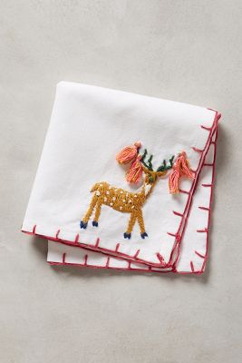 Embroidered Andes Cocktail Napkins