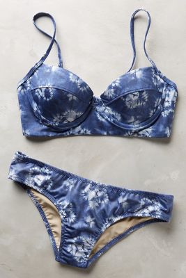 New Anthropologie Womens Swimsuit Bottoms Faherty Shiborih Hipsters Blue Bikini Ebay 3578