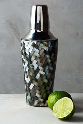 Tiled Nacre Cocktail Shaker