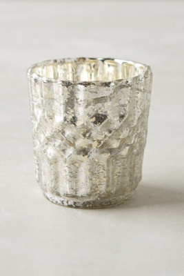 Bubbled Mercury Glass Votive