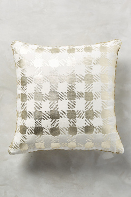 Golden Check Pillow