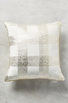 Golden Check Pillow